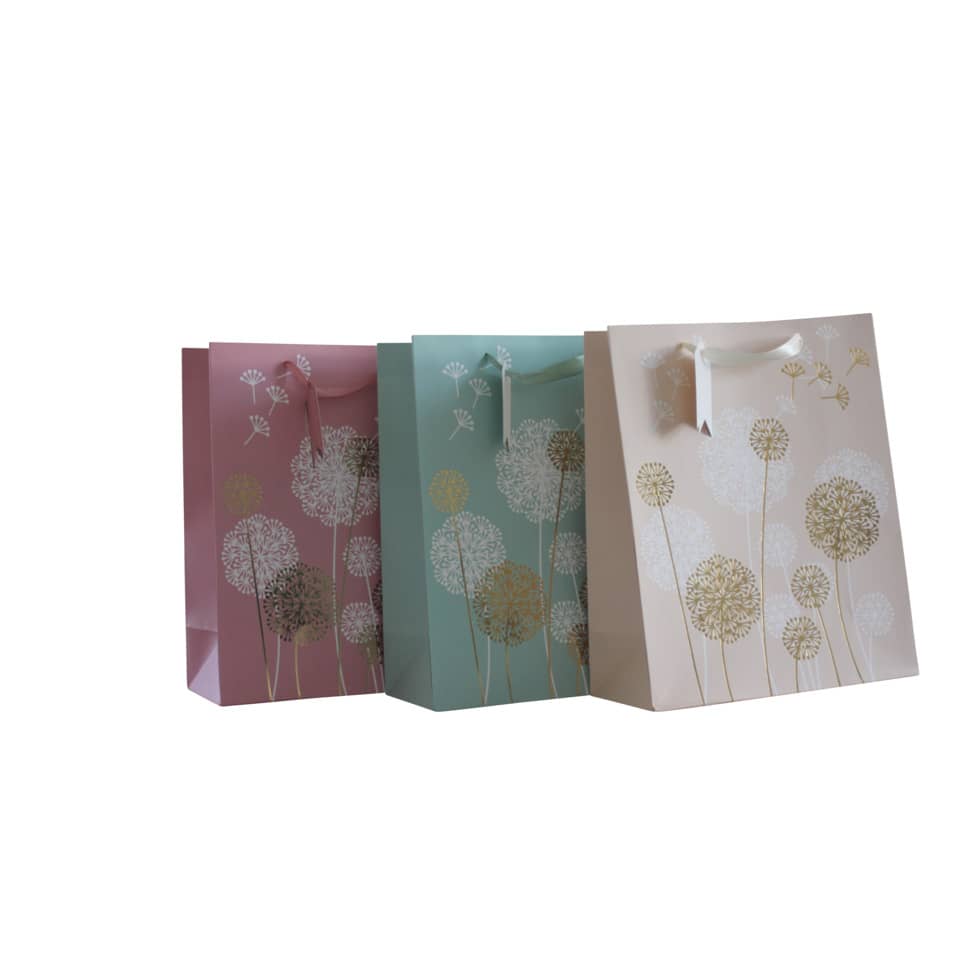 Geschenktragetasche Pusteblume pastell, 32 x 26 x 12 cm, sortiert PBS 55019 PBS 55019 32x26x12cm pastell