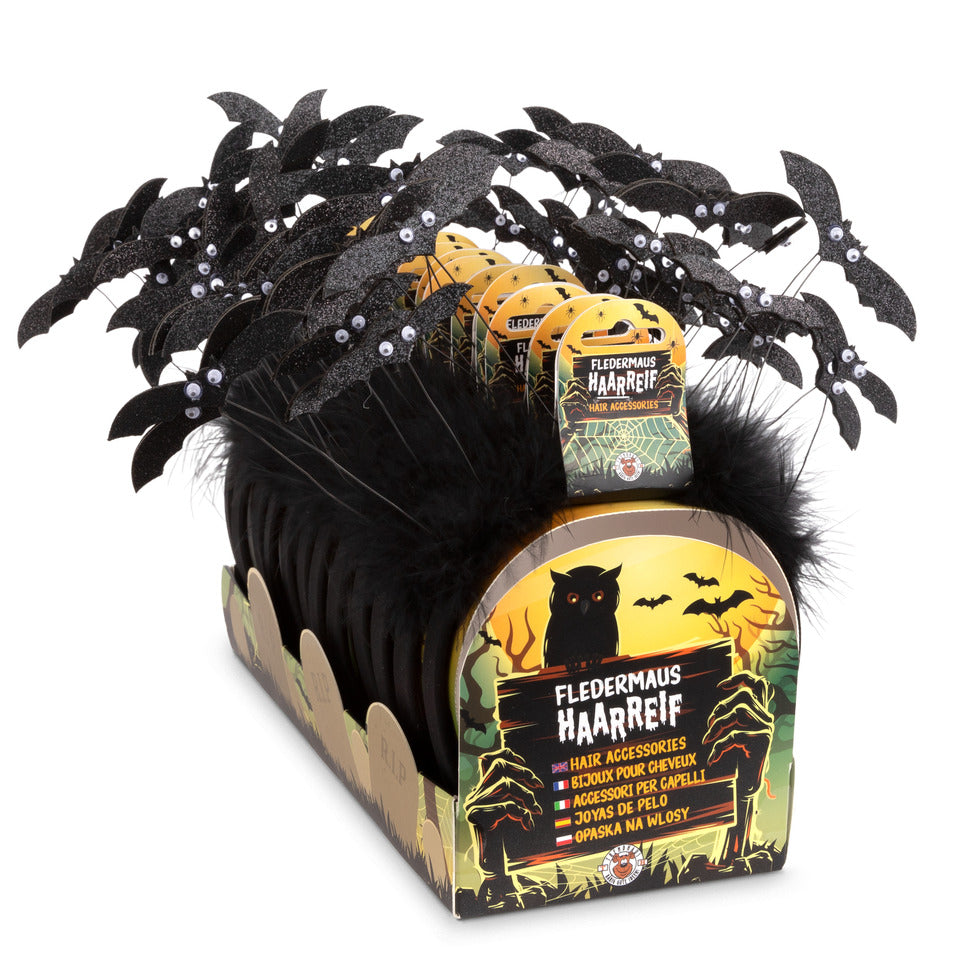 Haarreifen Zombie Zone Fledermaus, schwarz TRENDHAUS 966117 TRENDHAUS 966117 Fledermaus