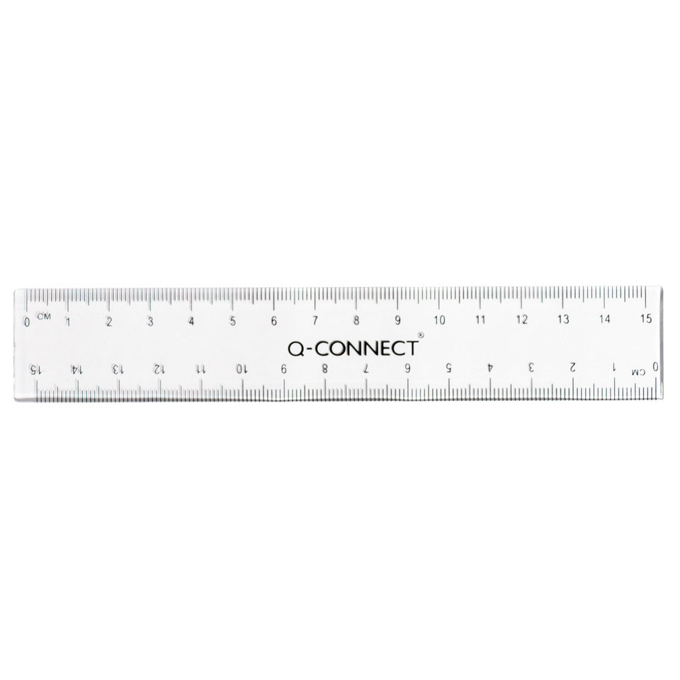 Lineal, 15cm, transparent Q-CONNECT KF00583 Q-CONNECT KF00583 E-10150 BP/E-10180-00