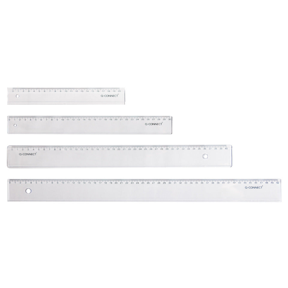 Lineal mit Etui, 30cm, transparent Q-CONNECT KF00587 Q-CONNECT KF00587 E-10151 IA