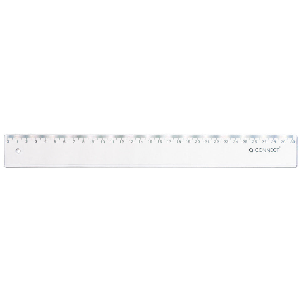 Lineal mit Etui, 30cm, transparent Q-CONNECT KF00587 Q-CONNECT KF00587 E-10151 IA