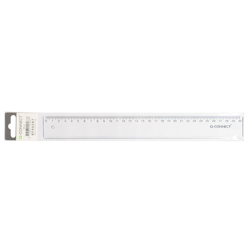 Lineal mit Etui, 30cm, transparent Q-CONNECT KF00587 Q-CONNECT KF00587 E-10151 IA