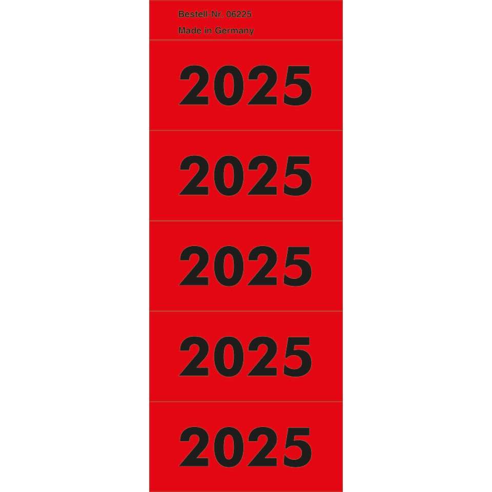 Inhaltsschildchen 2025 selbstklebend 100 Stück rot Z-PRODUCTS 06225 Z-Products 06225  100St