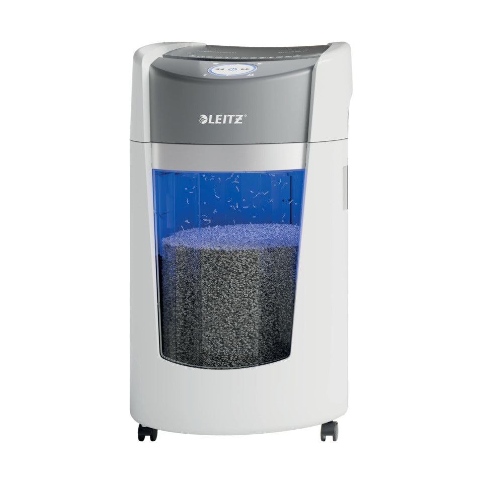 Aktenvernichter IQ OptiMax Office P5, weiß LEITZ 8360-00-00 LEITZ 8360-00-00 Mikro-Partikel