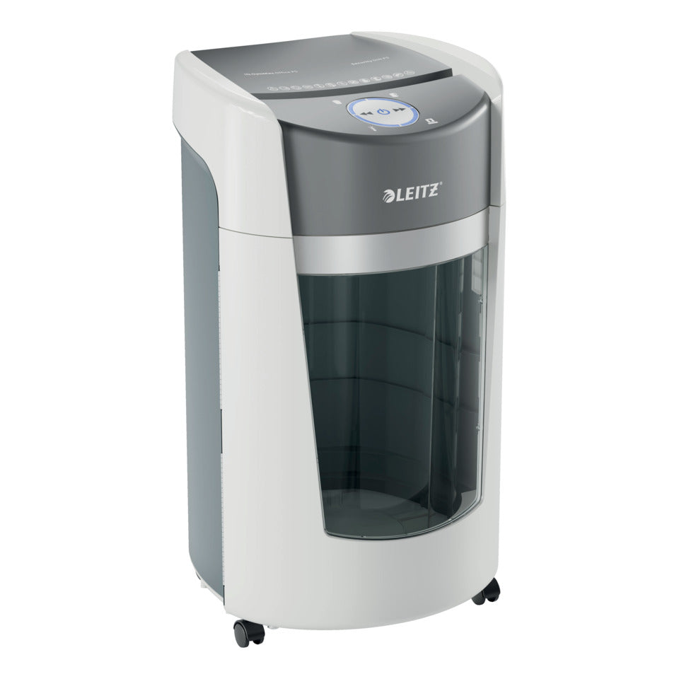 Aktenvernichter IQ OptiMax Office P5, weiß LEITZ 8360-00-00 LEITZ 8360-00-00 Mikro-Partikel