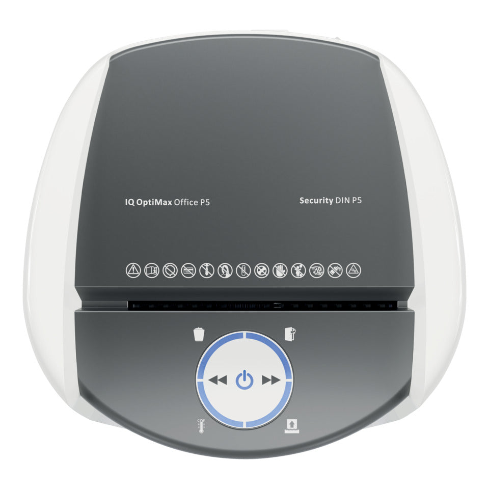 Aktenvernichter IQ OptiMax Office P5, weiß LEITZ 8360-00-00 LEITZ 8360-00-00 Mikro-Partikel