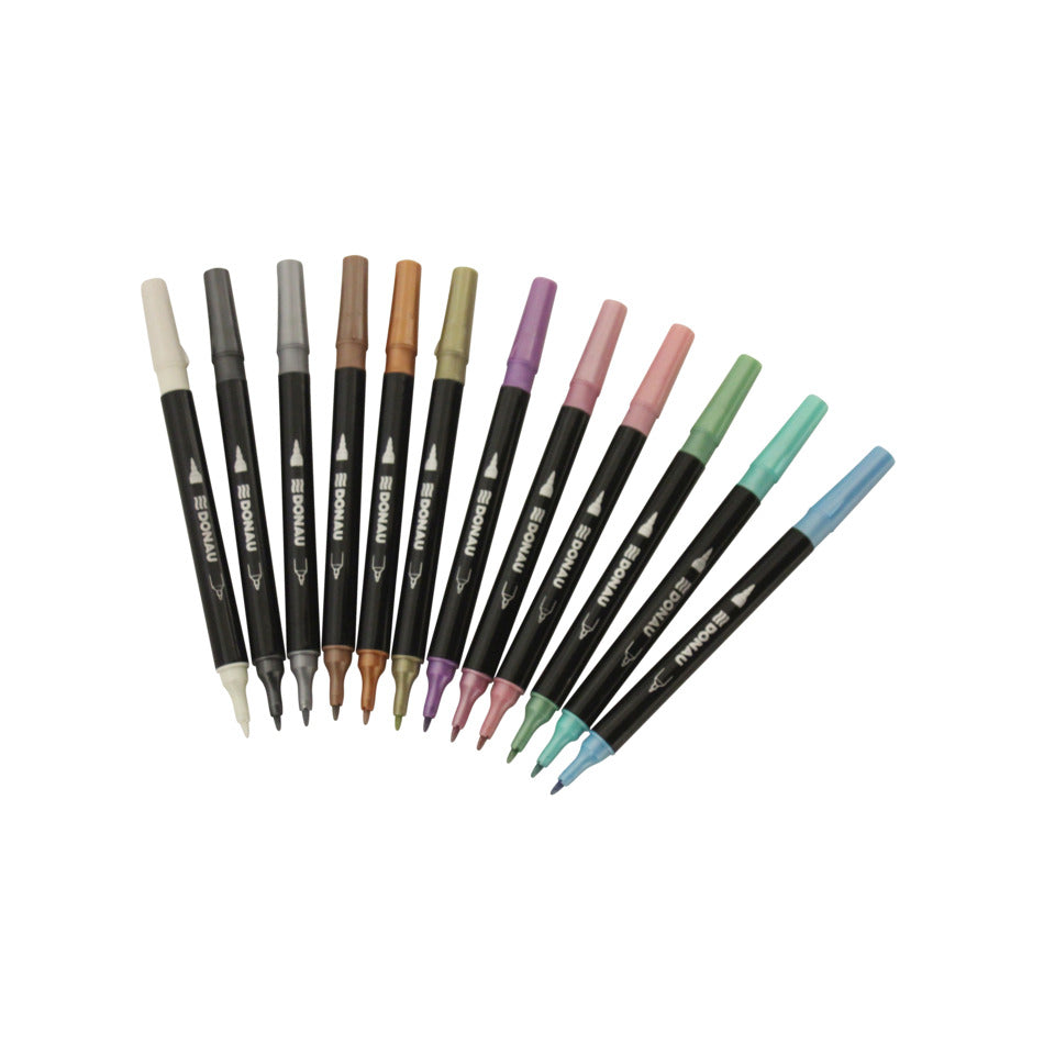 Dual Brush Pen 12 Stück sortiert DONAU 5120200-99