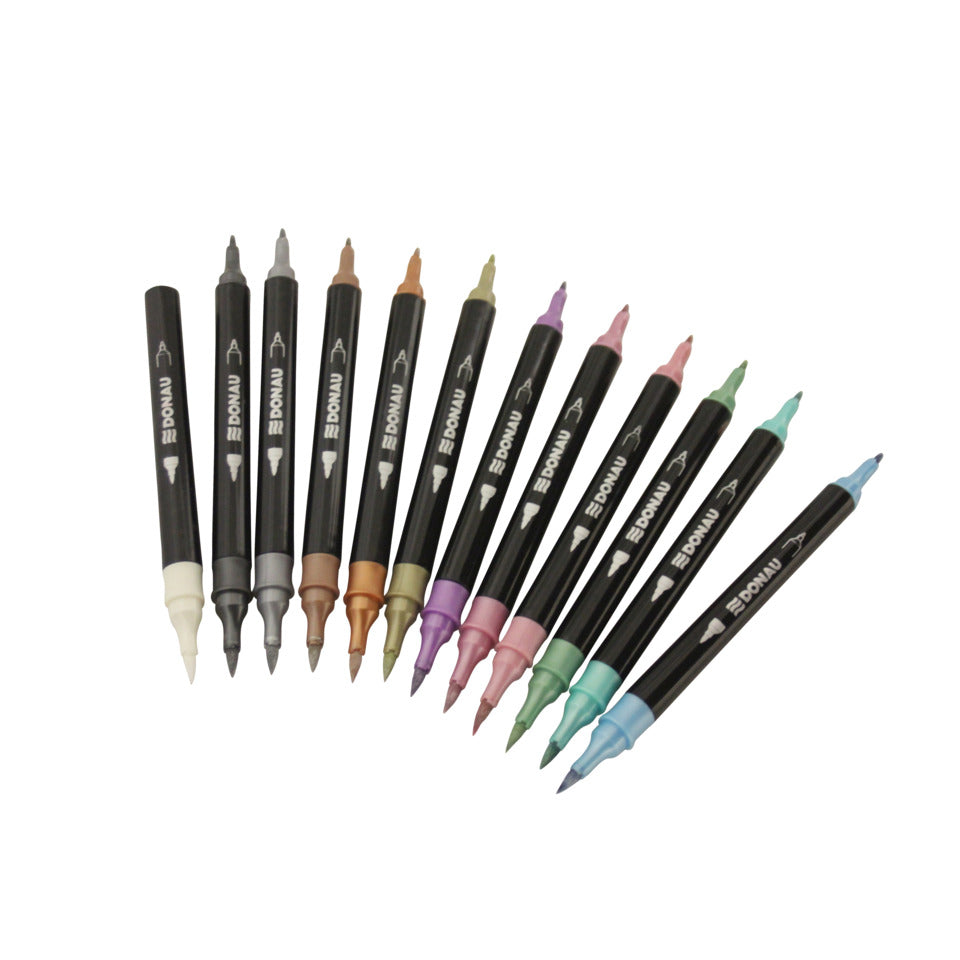 Dual Brush Pen 12 Stück sortiert DONAU 5120200-99