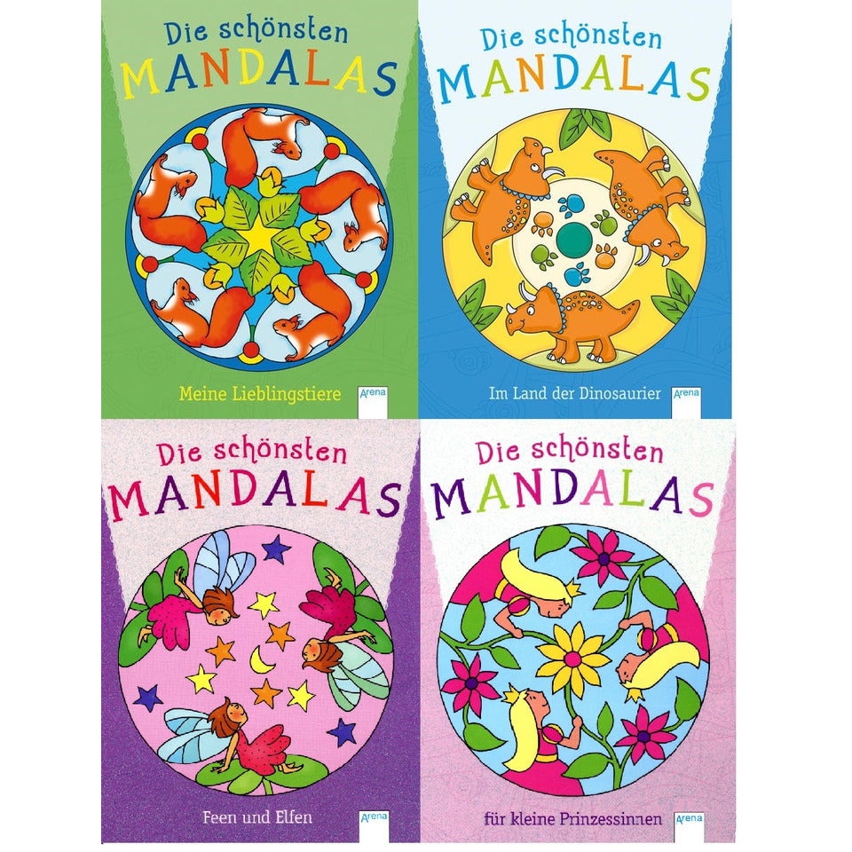 Malblock Die schönsten Mandalas, 5 Titel, sortiert ARENA 19897-2 ARENA 19897-2  6Titel