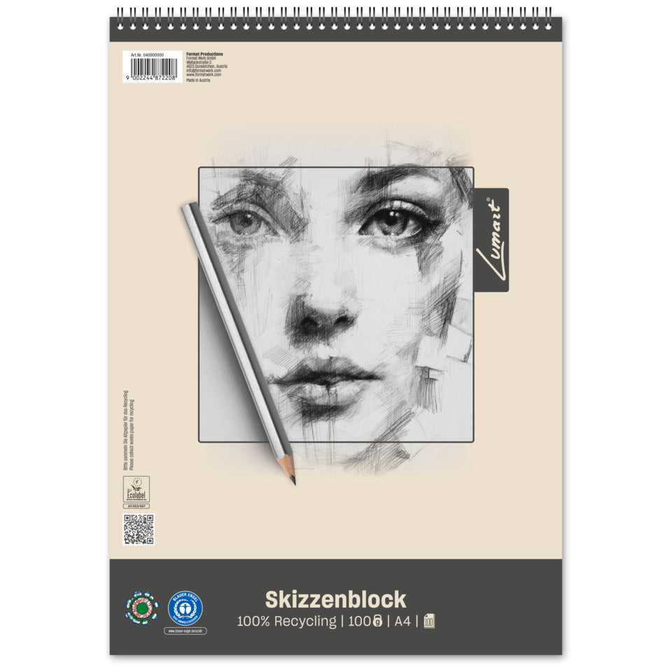 Skizzenblock, A4, 100g/m², 100 Blatt, weiß EDITION DÜRER 040900000 Edition DÜRER 040900000 100g