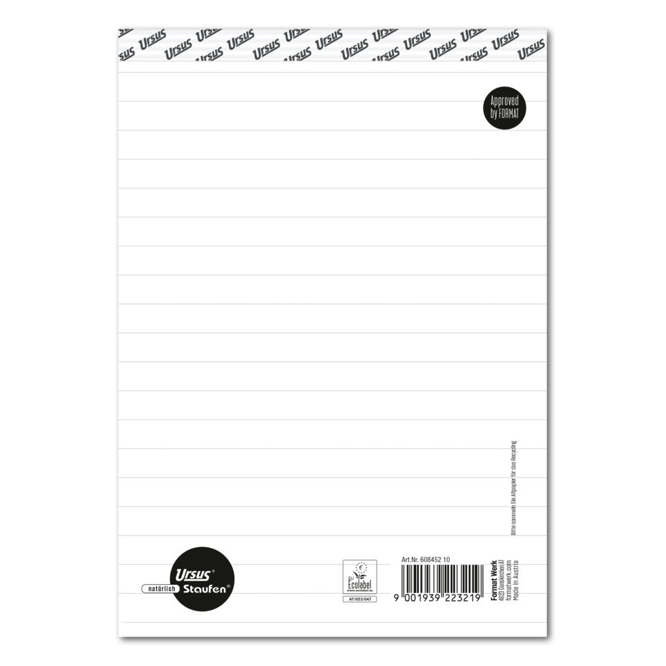 Notizblock, A5, 60g/m², 50 Blatt, liniert STAUFEN STYLE 60845210 STAUFEN STYLE 68452 10