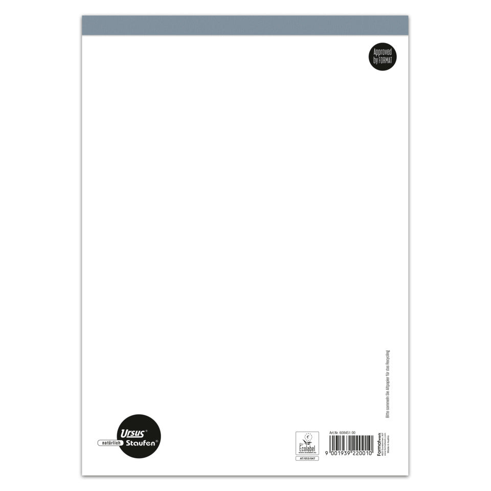 Notizblock, A4, 60g/m², 50 Blatt, blanko STAUFEN STYLE 608451 00