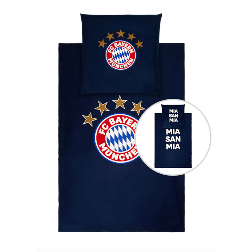 Bettwäsche Glow in the dark, blau FC BAYERN 30052