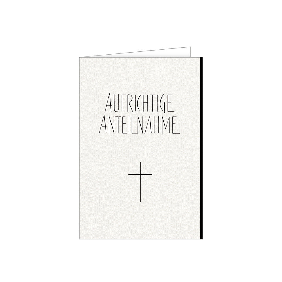 Trauerkarte Aufrichtige Anteilnahme, 11,5 x 17 cm  81-10756 81-10756   Bild