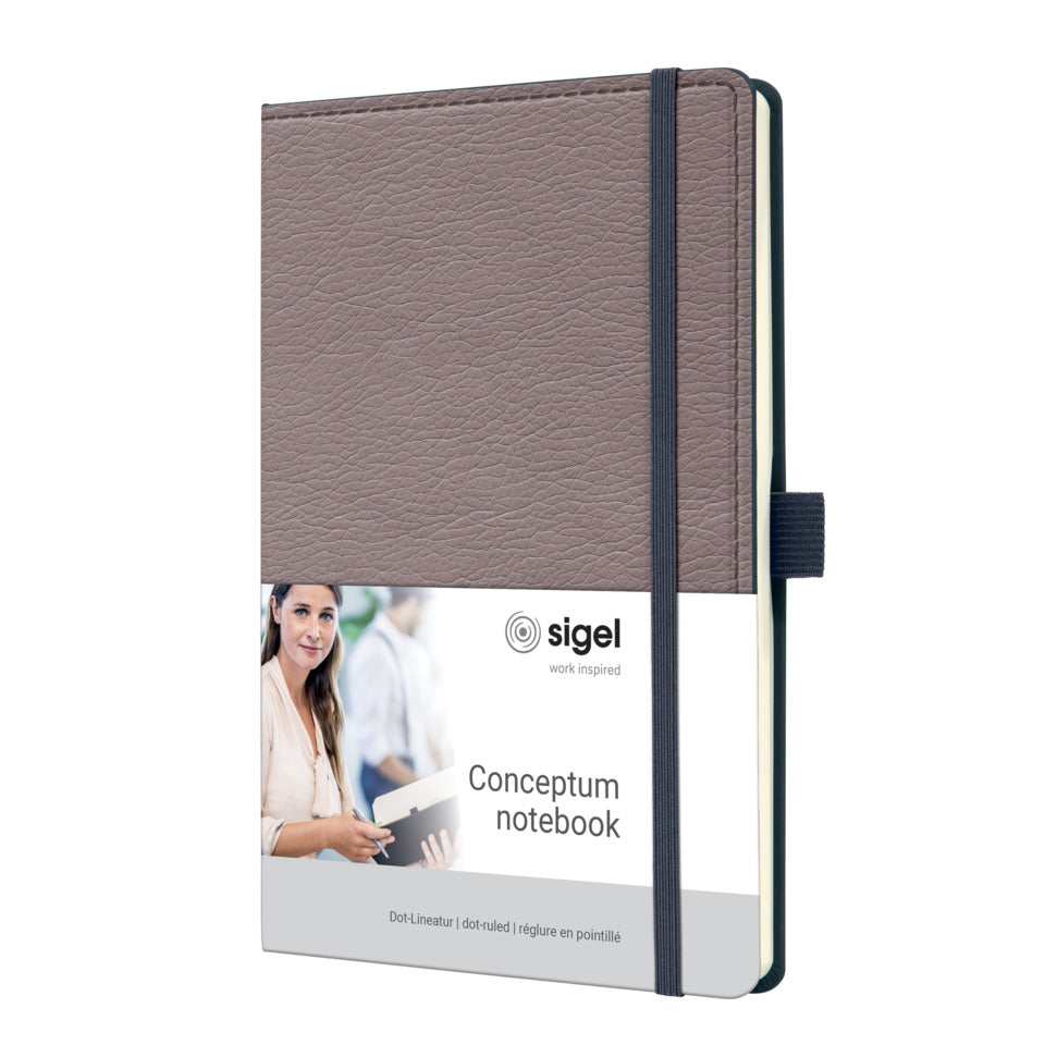 Notizbuch Conceptum, A5, 97 Blatt, dotted, Casual taupe SIGEL CO691 SIGEL CO691 Dot-Lineatur Hardcover