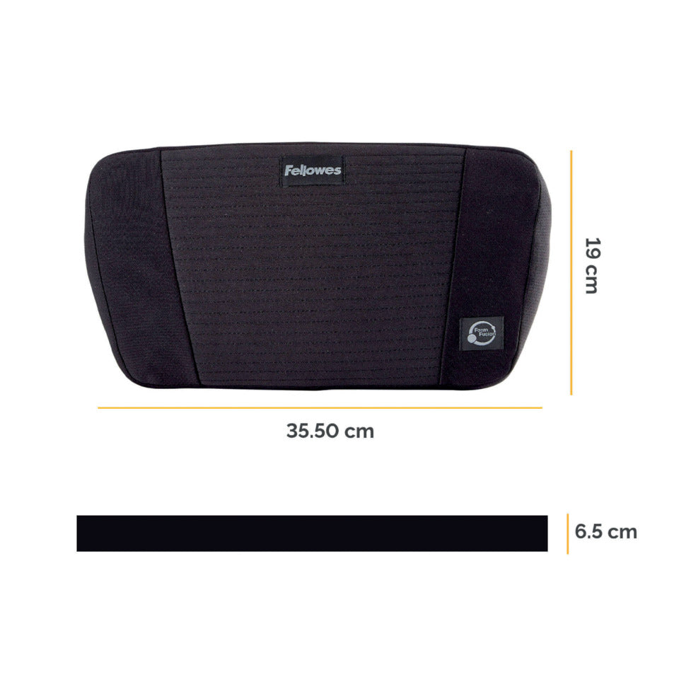Rückenstütze PlushTouch(TM), 355 x 90 x 195 mm, schwarz FELLOWES 8026501
