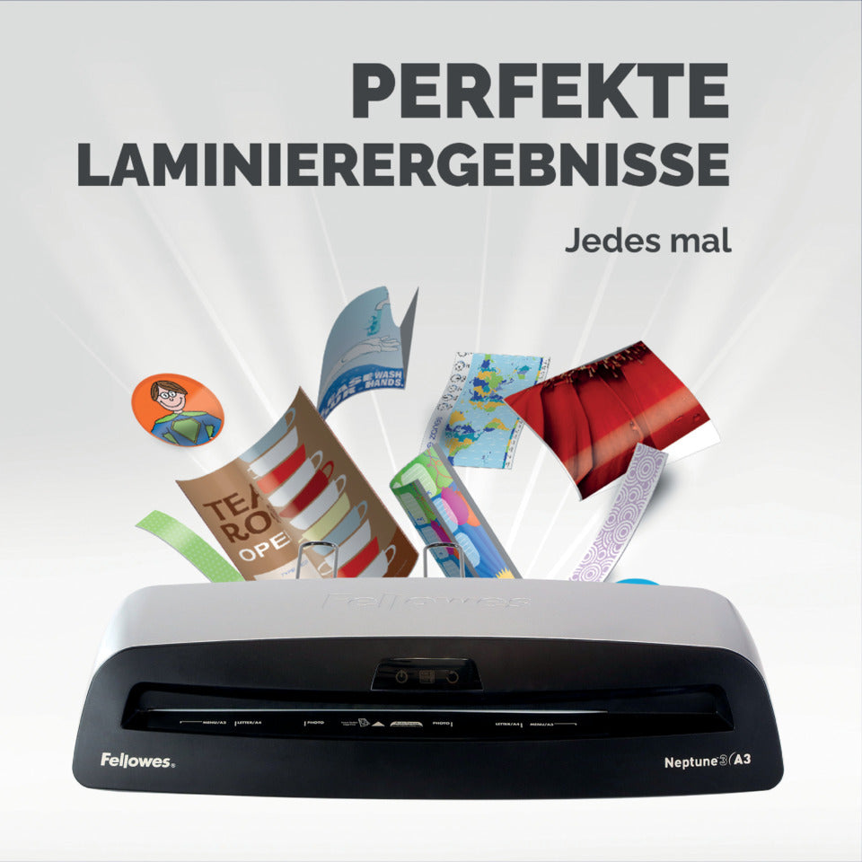 Laminiergerät Neptune 3 A3, silber/schwarz FELLOWES 5721501 FELLOWES 5721501 A3