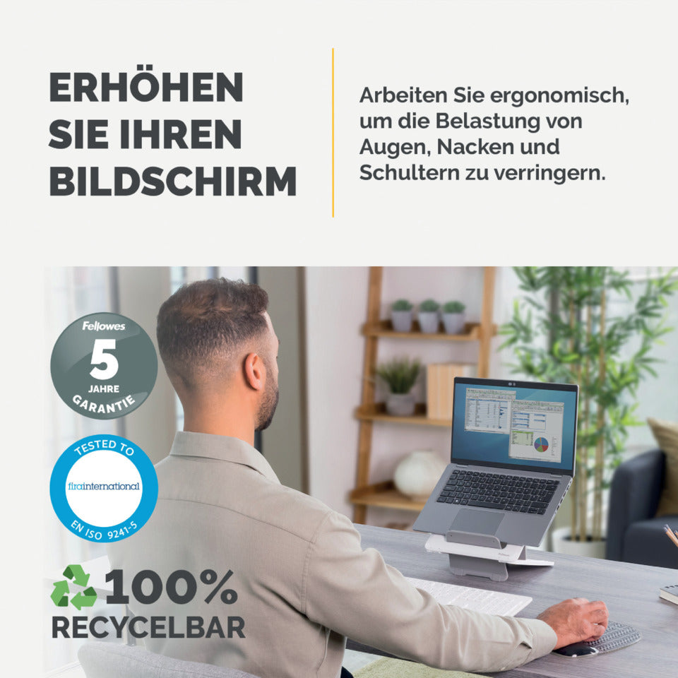 Notebookständer Breyta™, Kunststoff, weiß FELLOWES 100016559