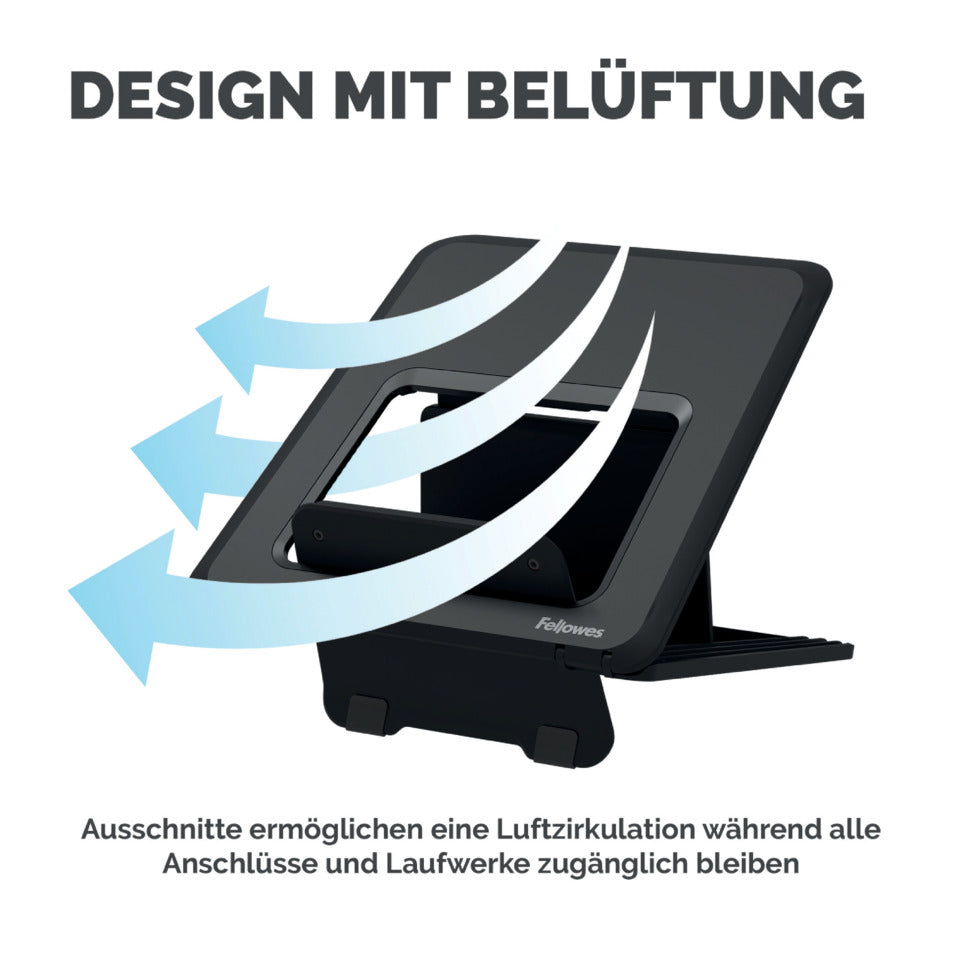 Notebookständer Breyta™, Kunststoff, schwarz FELLOWES 100016558