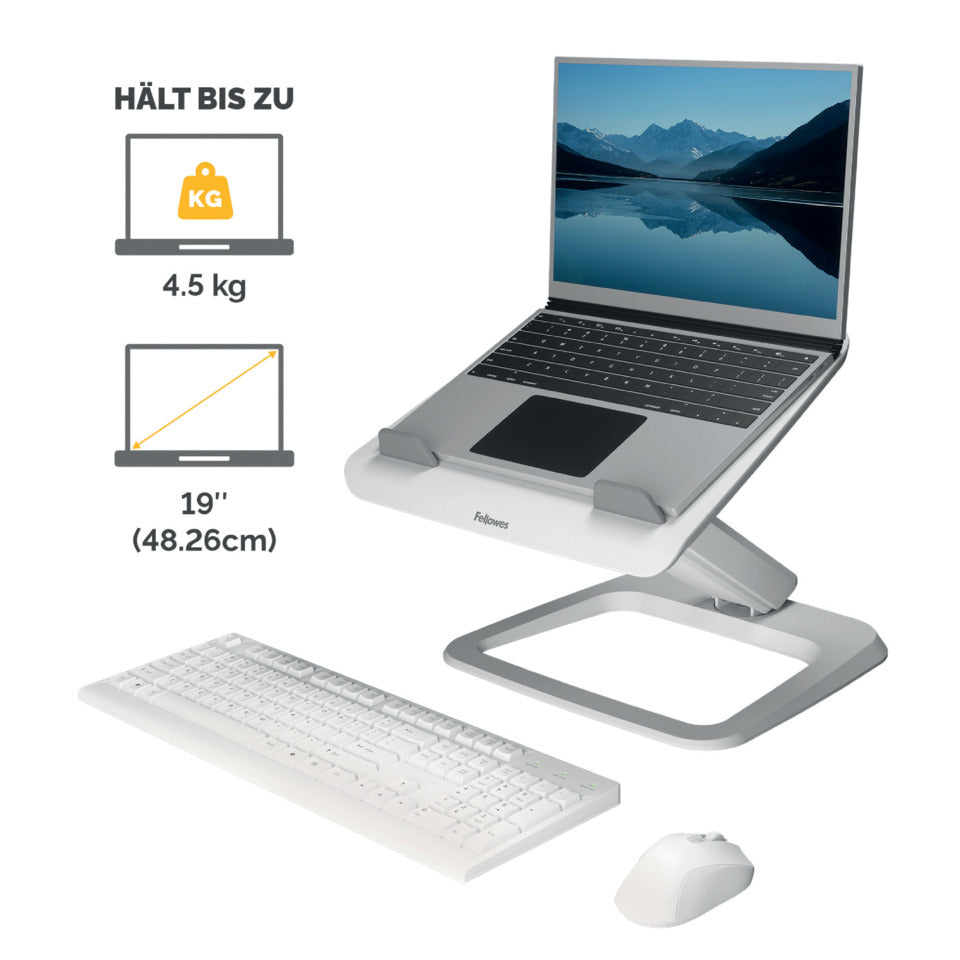 Notebookständer Hana™ LT, 342 x 396 mm, weiß FELLOWES 100016995 FELLOWES 100016995 342 x 396 mm