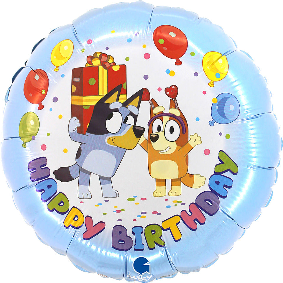 Folienballon Bluey Happy Birthday, Ø46cm GRABO FL18060-P GRABO FL18060-P 46cm
