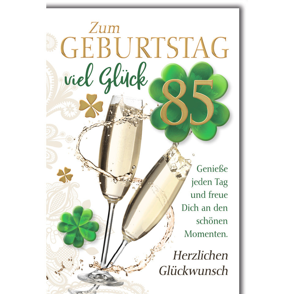 Geburtstagskarte Zahl 85, 11,5 x 17 cm  5520285 5520285   Bild
