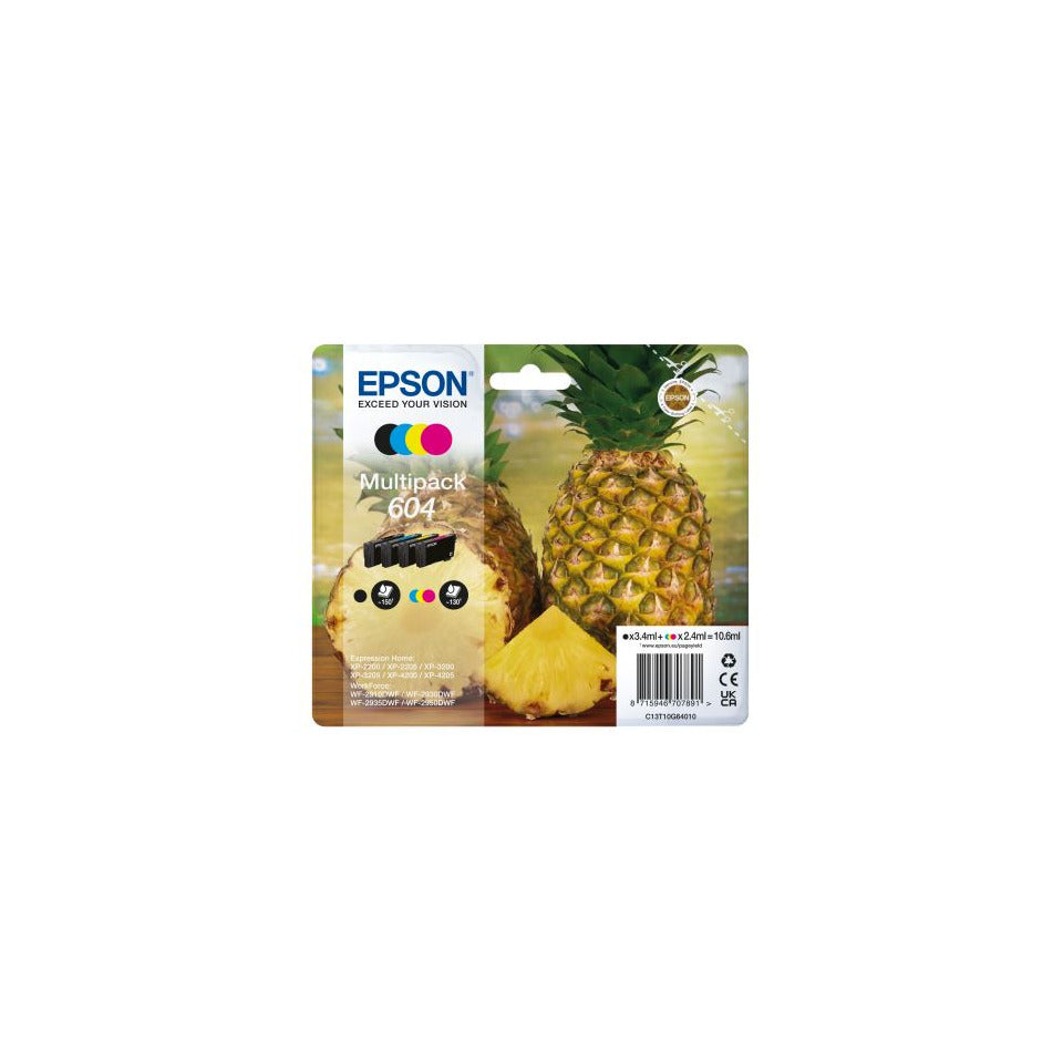 Injektpatrone Multipack Nr.604, sw,c,m,y EPSON C13T10G64010