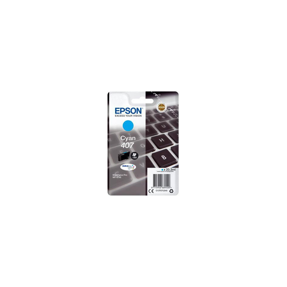 Inkjetpatrone Nr.407 cyan EPSON C13T07U240
