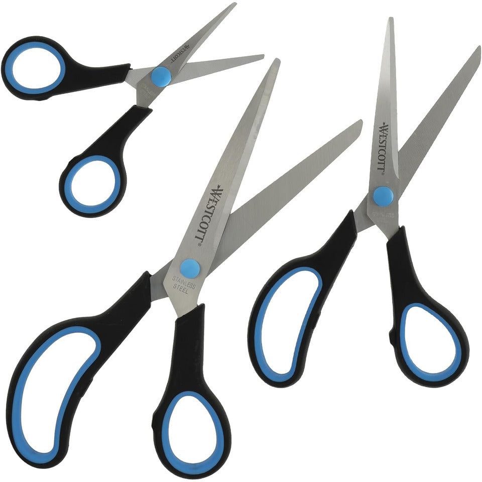 Scherenset 3 teilig schwarz/blau   14/20,1/24,7cm WESTCOTT N-90027-00