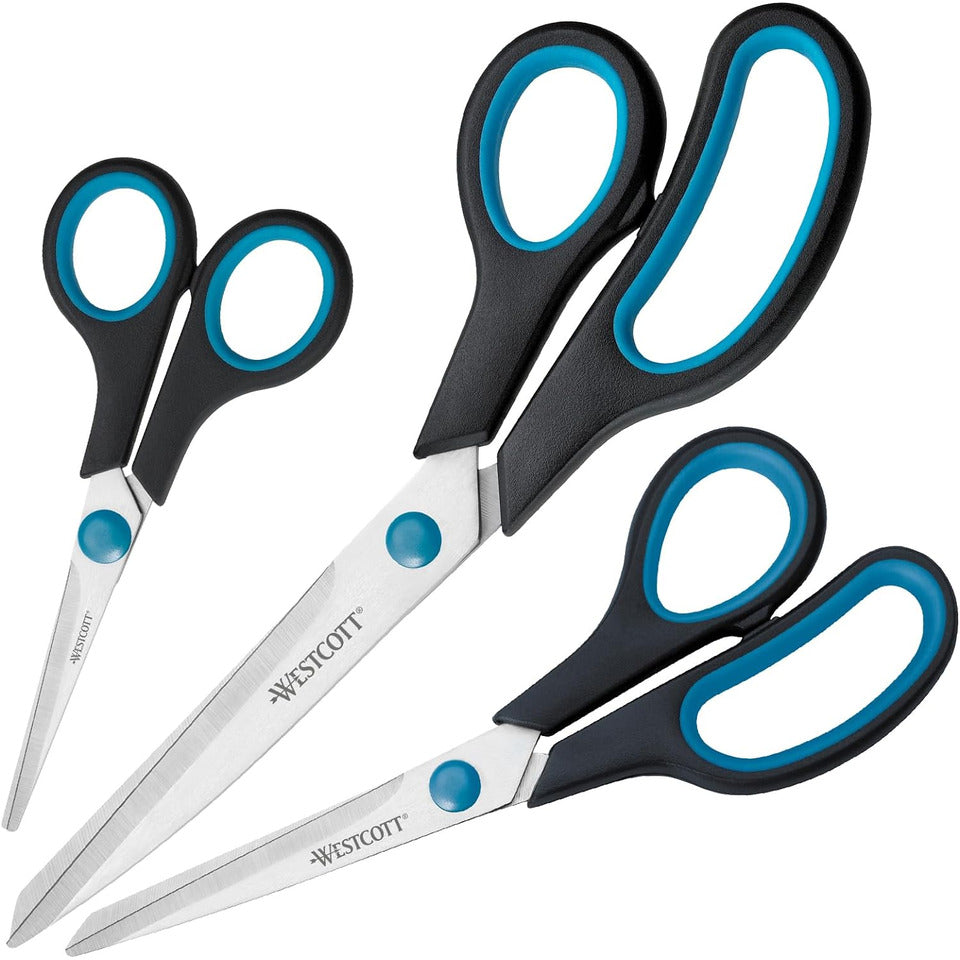 Scherenset 3 teilig schwarz/blau   14/20,1/24,7cm WESTCOTT N-90027-00