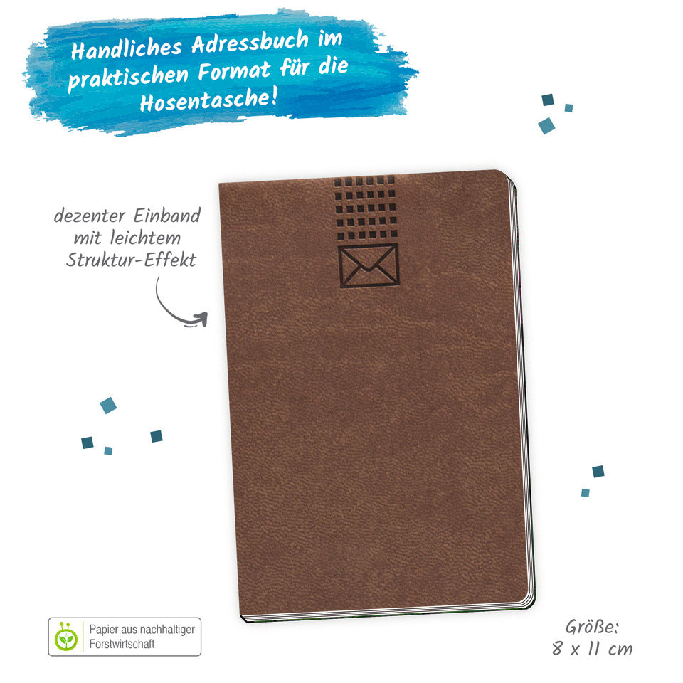 Adressbuch Soft mini, 8 x 11 cm, braun TRÖTSCH 20120N TRÖTSCH 20120N 8x11cm