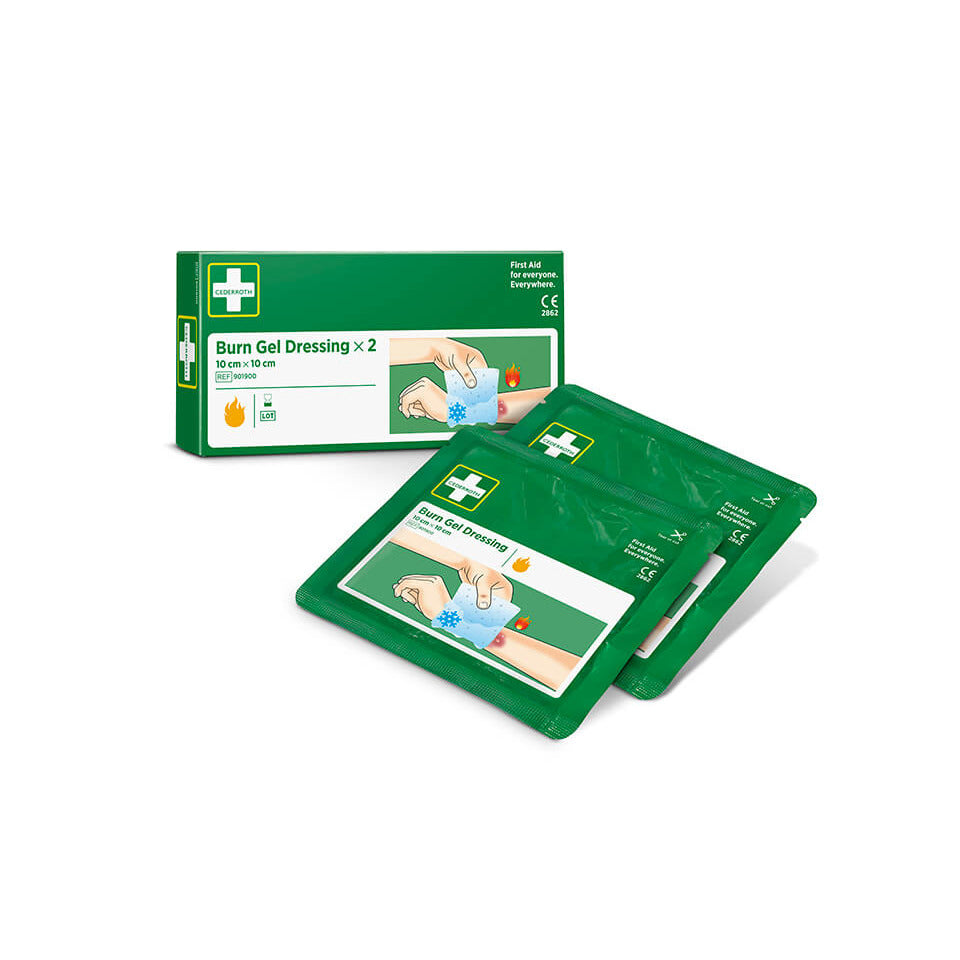 Kompresse Burn Gel, 10 x 10 cm, 2 Stück CEDERROTH 901900