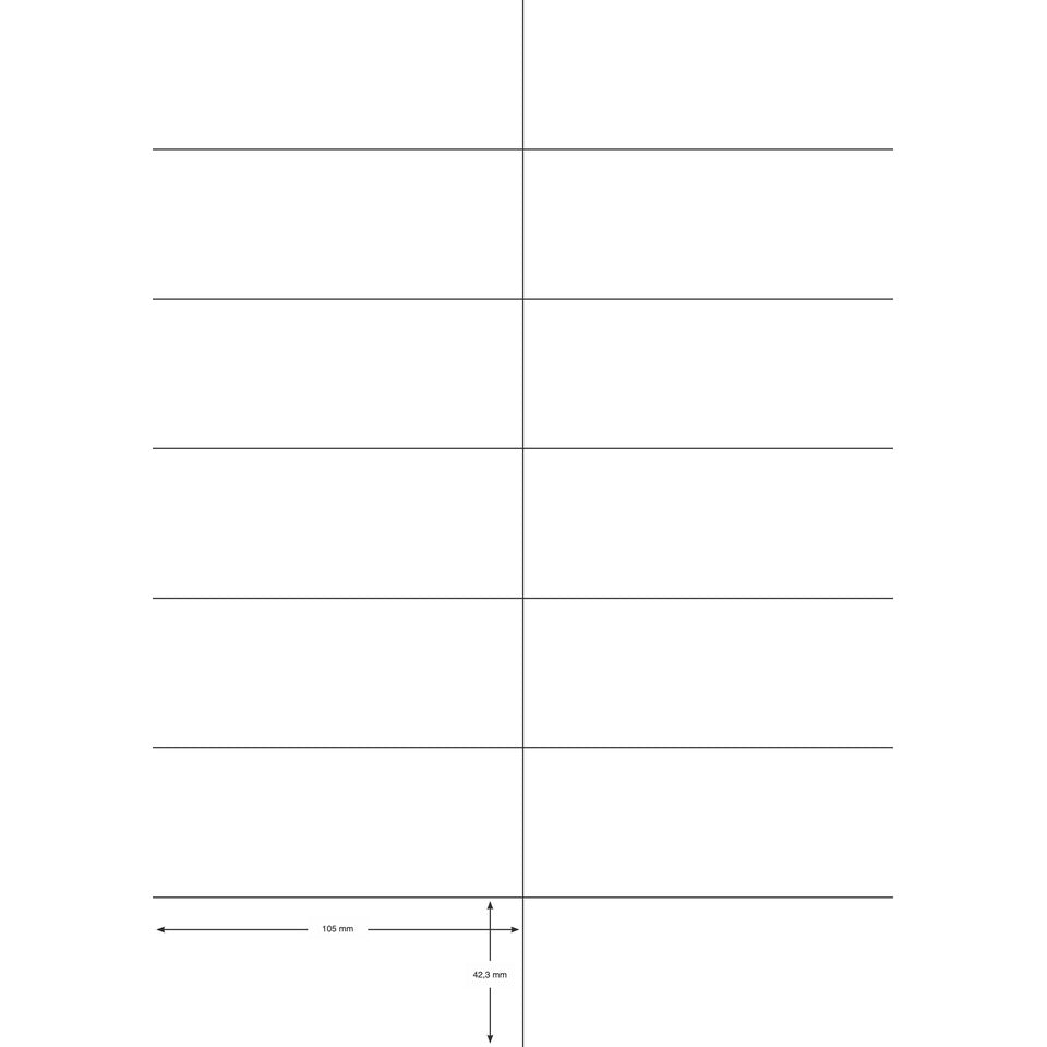 Universaletikett, 105x42,3mm, 1400 Stück, weiß Q-CONNECT KF10656 Q-CONNECT KF10656 1400St