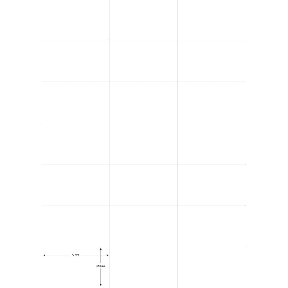 Universaletikett, 70,0x42,3mm, 2100 Stück, weiß Q-CONNECT KF10649 Q-CONNECT KF10649 100Bl 2100St
