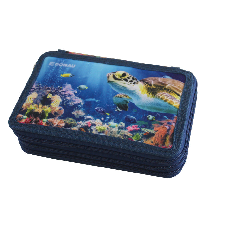 Schüleretui Schildkröte, 3-Stock, gefüllt DONAU 6776100-22 DONAU 6776100-22 gefüllt 3-Stock