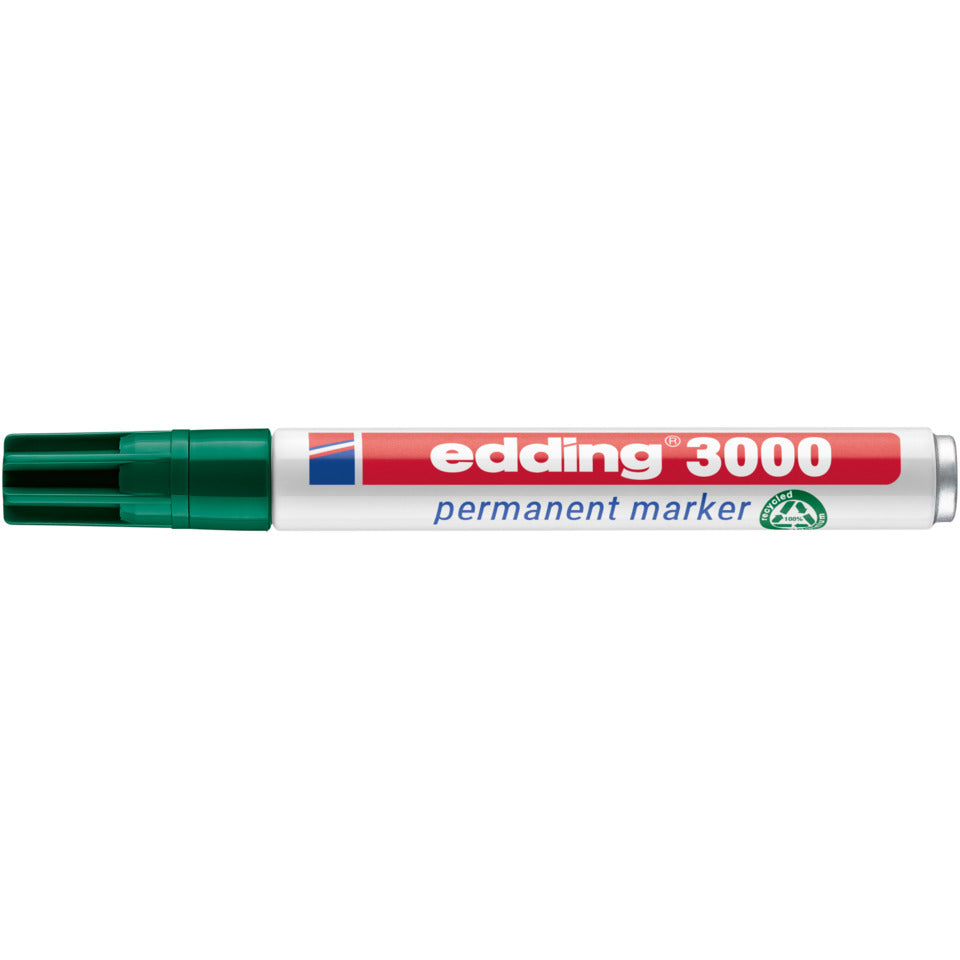 Permanentmarker 3000, Rundspitze, nachfüllbar, 1,5-3mm, grün EDDING 4-3000004 EDDING 3000-004 Rundspitze nachfüllbar
