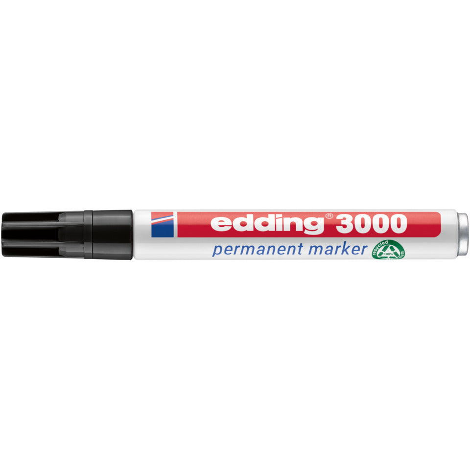 Permanentmarker 3000, Rundspitze, nachfüllbar, 1,5-3mm, schwarz EDDING 4-3000001 EDDING 3000-001 Rundspitze nachfüllbar
