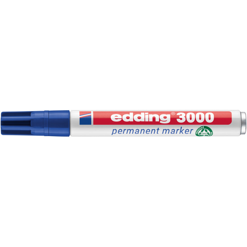 Permanentmarker 3000, Rundspitze, nachfüllbar, 1,5-3mm, blau EDDING 4-3000003 EDDING 3000-003 Rundspitze nachfüllbar