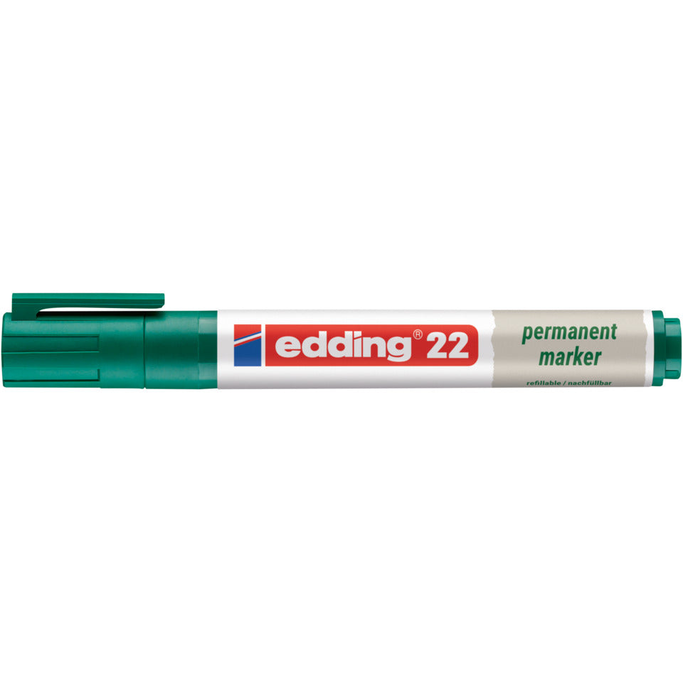 Permanentmarker 22 EcoLine, Keilspitze, nachfüllbar, 1-5mm, grün EDDING 4-22004 EDDING 22004 Keilspitze nachfüllbar