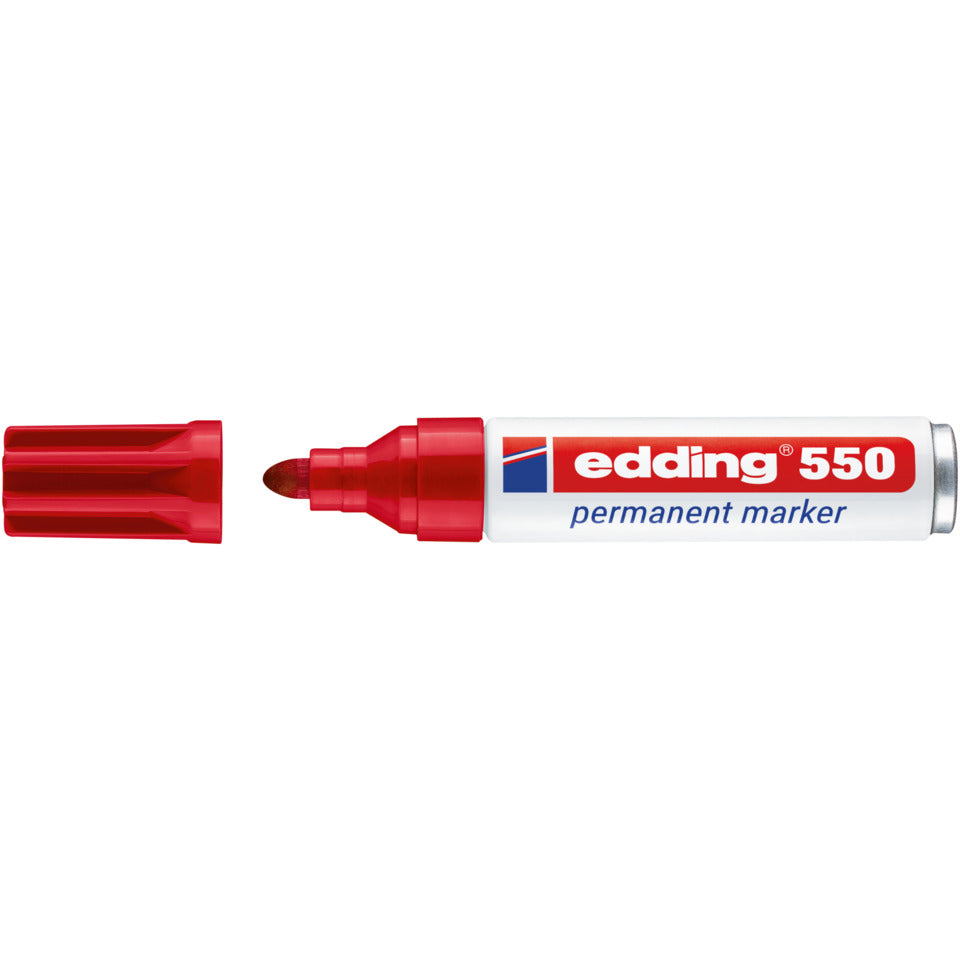 Permanentmarker 550, Rundspitze, nachfüllbar, 3-4mm, rot EDDING 4-550002 EDDING 550-002  Rundspitze nachfüllbar