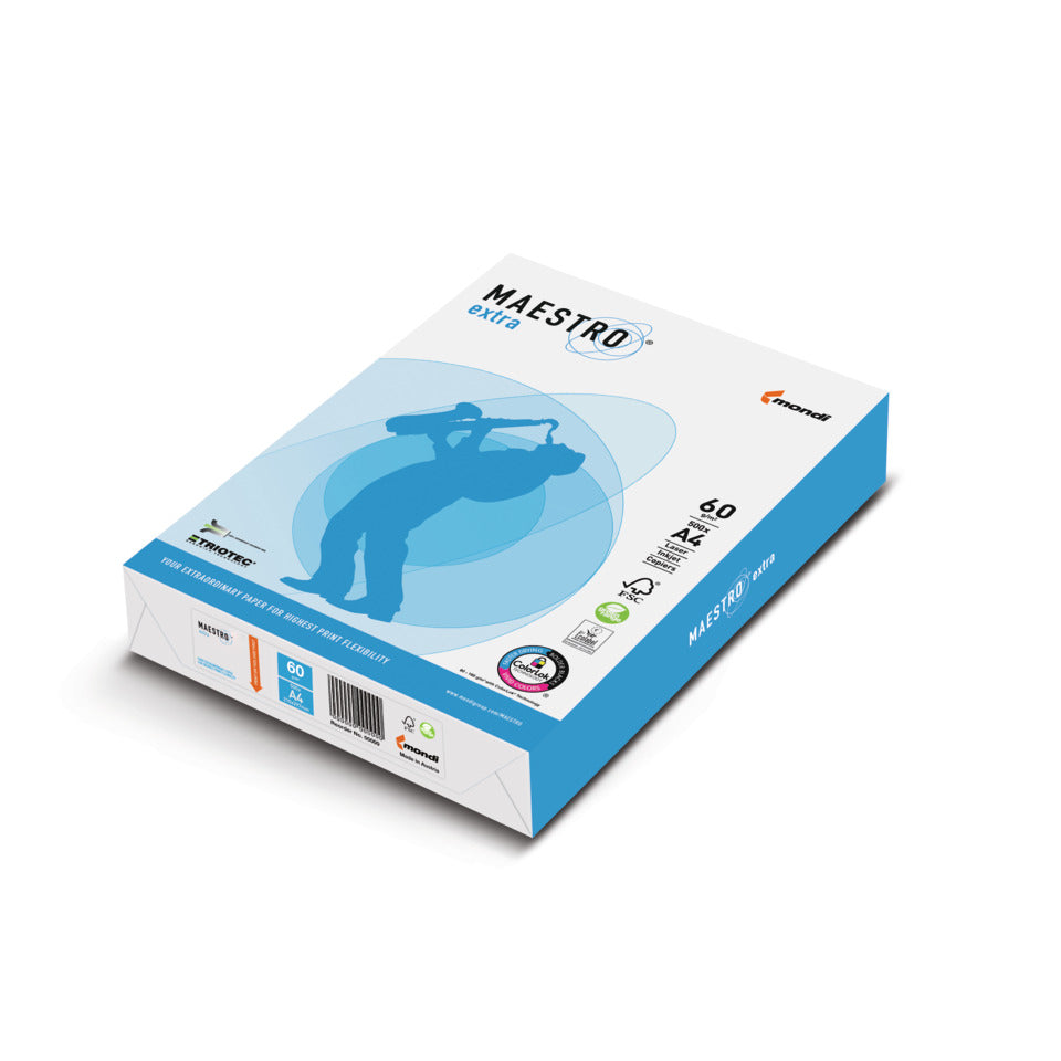 Kopierpapier extra, A4, 60g/m², 500 Blatt, weiß MAESTRO COLOR 9457A60S MAESTRO 9457A60S extra