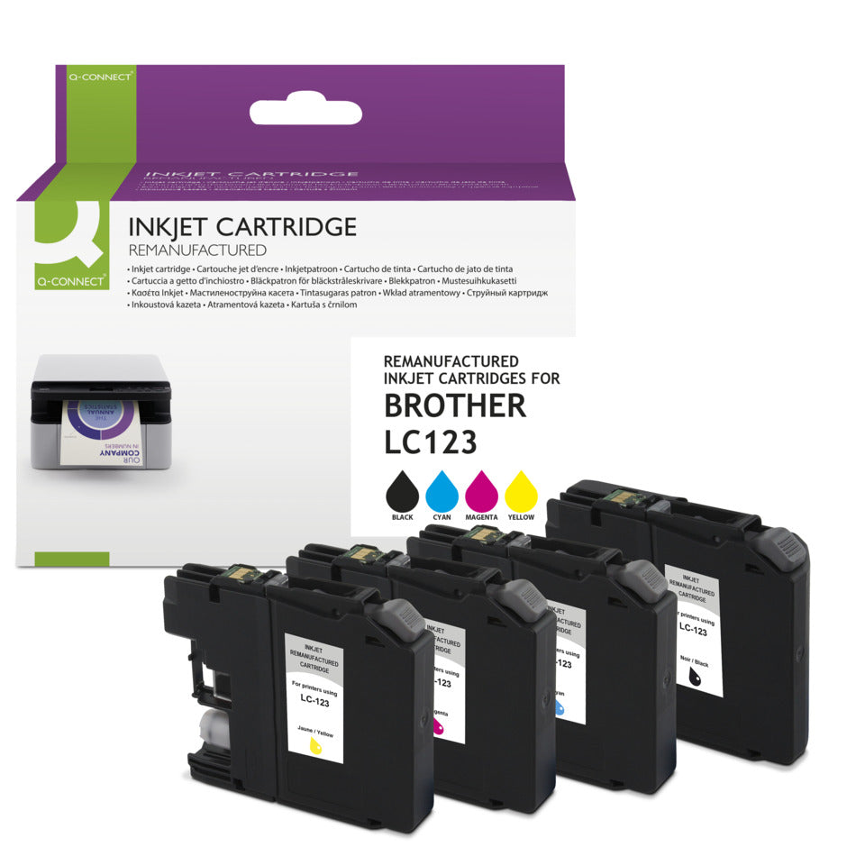 Inkjetpatrone ersetzt Brother LC123-Multipack Q-CONNECT KF14250