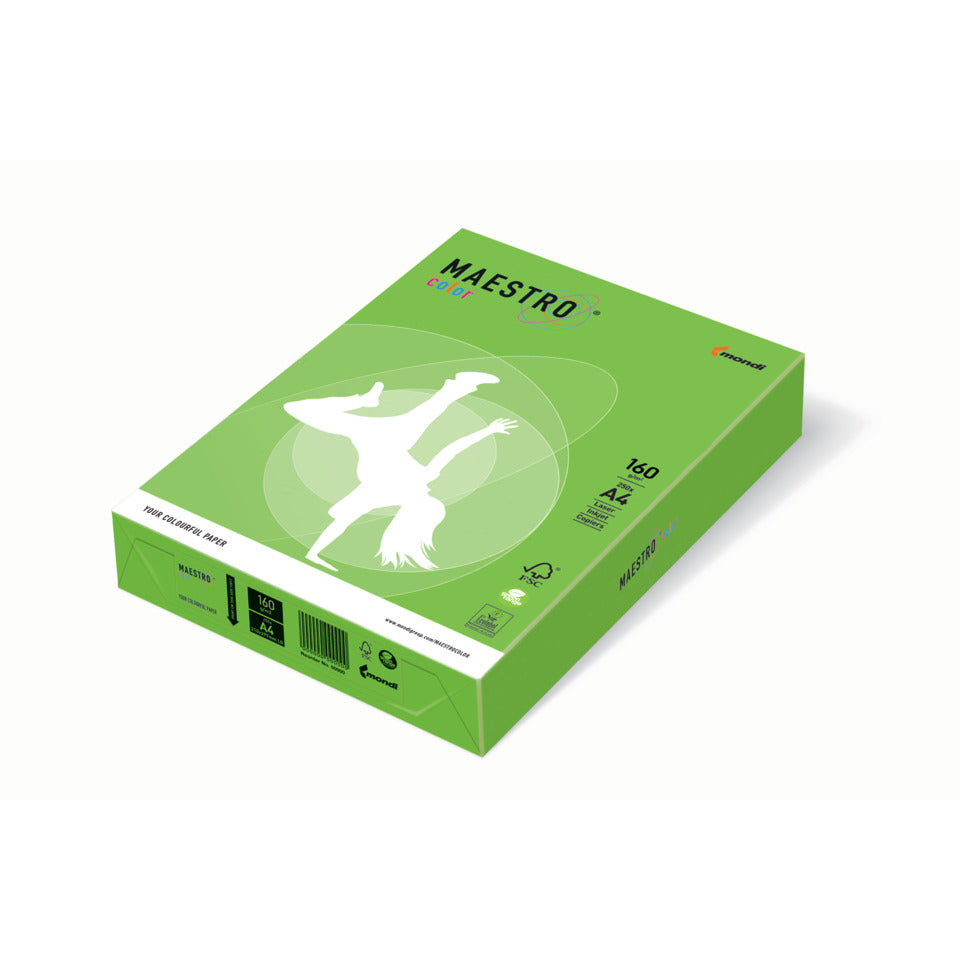 Kopierpapier Color Intensiv, A4, 160g/m², 250 Blatt, maigrün MAESTRO COLOR 9417-MA42A16S