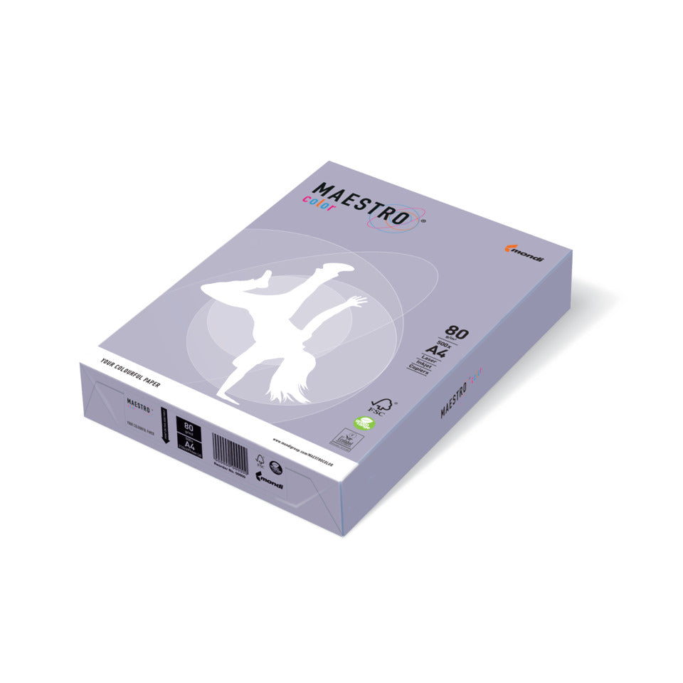 Kopierpapier Color Trend, A4, 80g/m², 500 Blatt, lavendel MAESTRO COLOR 9417-LA12A80S