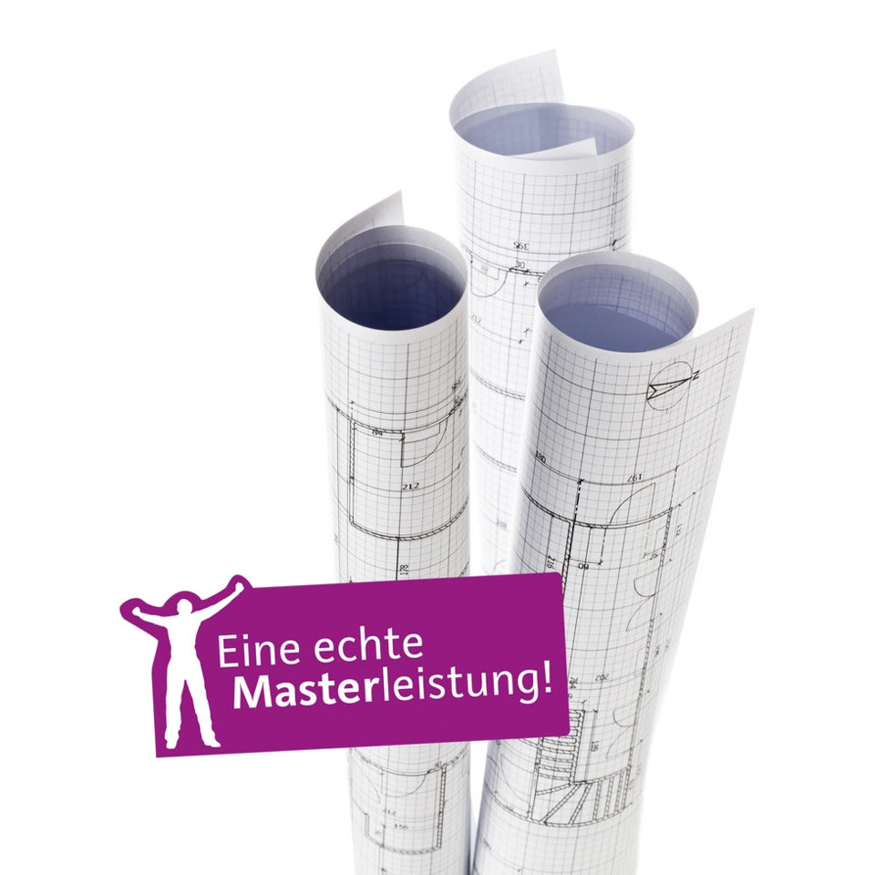 Plotterpapier MasterJet CAD 90, 610mmx50m, 90g/m², glatt matt weiß, 4 Rollen IGEPA PREMIUM LCI-MC90R61-50VE4 MASTERJET LCI-MC90R61-50VE4