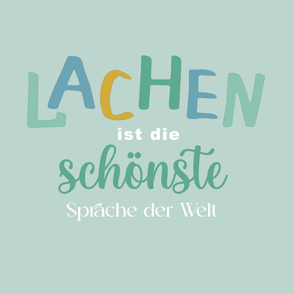Motivserviette, Lachen ist die schönste Sprache, 33 x 33 cm, 3-lagig, 20 Stück PAPER+DESIGN 209234 PAPER+DESIGN 209234  3lag