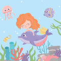 Motivserviette, Meerjungfrau mit Delfin, 33 x 33 cm, 3-lagig, 20 Stück PAPER+DESIGN 209993 PAPER+DESIGN 209993  3lag