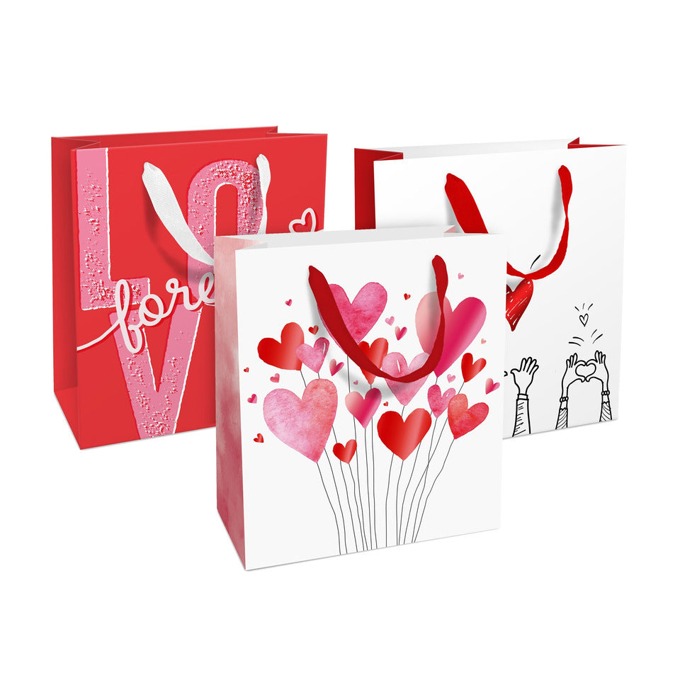 Geschenktragetasche Love, 21 x 18 x 8 cm, sortiert BRAUN+COMPANY 1582-25352/PBS 1582-25352/PBS 21x18x8cm sortiert