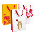 Geschenktragetasche Love, 36 x 26 x 13 cm, 12 Stück, sortiert BRAUN+COMPANY 1583-25352/PBS BRAUN+CO 1583-25352/PBS 36x26x13cm