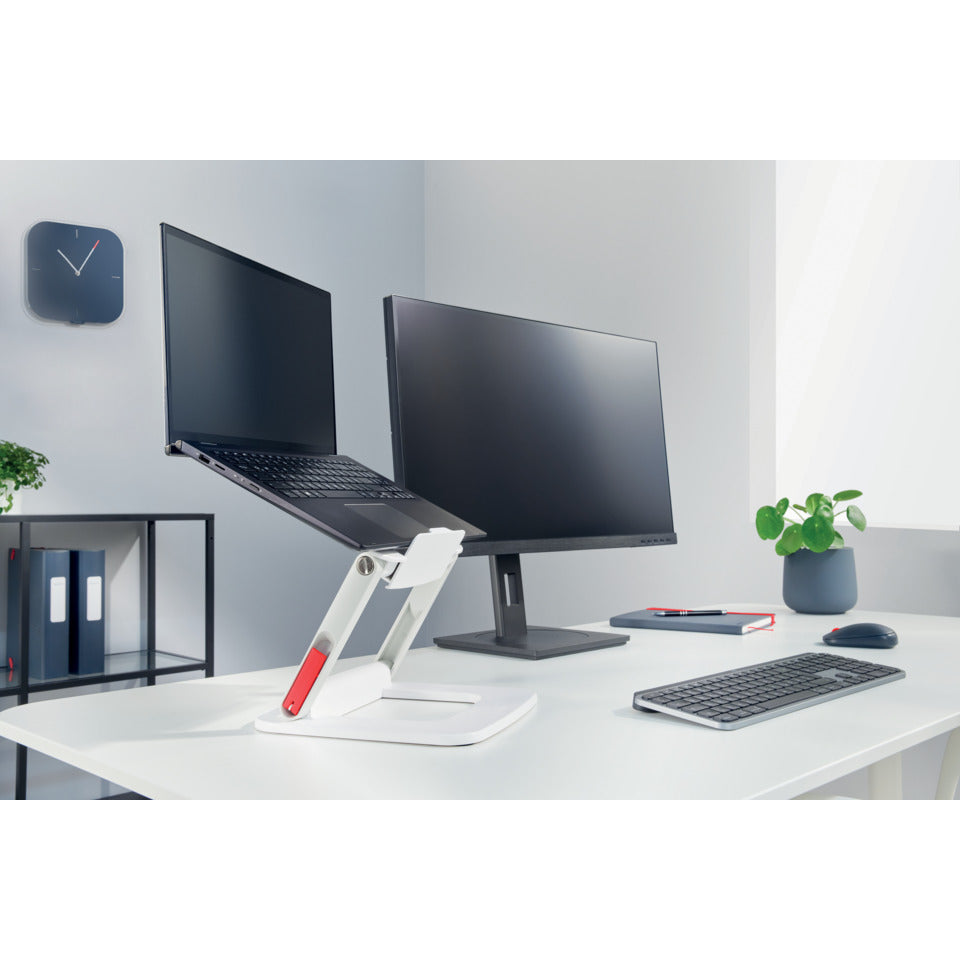 Notebookständer Ergo Multi-Winkel, 13" bis 15", 6-fach verstellbar, weiß LEITZ 6424-00-01 LEITZ 6424-00-01 Ergo